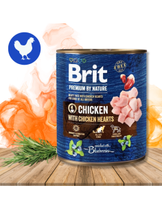 Brit Premium by Nature Chicken & Hearts 800g Kurczak z Sercami