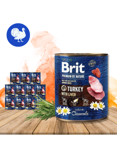 Brit Premium by Nature Turkey & Liver 12x800g Indyk z Wątróbką