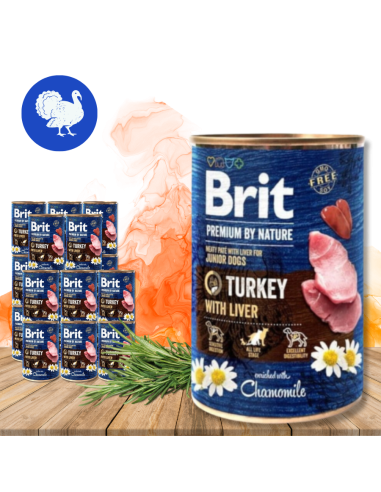 Brit Premium by Nature Turkey & Liver 18x400g Indyk z Wątróbką