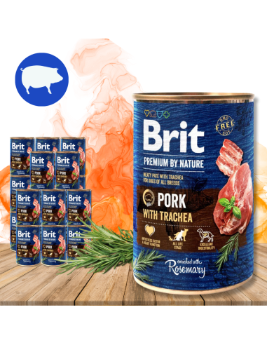 Brit Premium by Nature Pork & Trachea 18x400g Wieprzowina z Tchawicą