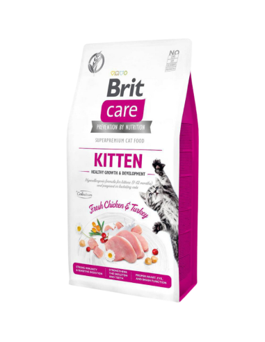 Brit Care Kitten Chicken & Turkey 2x7kg Świeży Kurczak z Indykiem